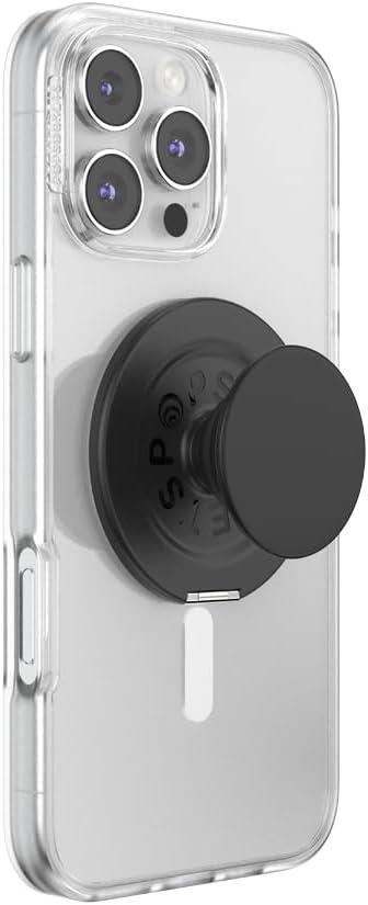 imagePopSockets SuckUp Suction Grip ampamp Stand 3in1 MagSafe Phone Mount for iPhone Strong Hold on Mirrors ampamp Glass Swappable Top Portable ampamp Reusable ClearBlack