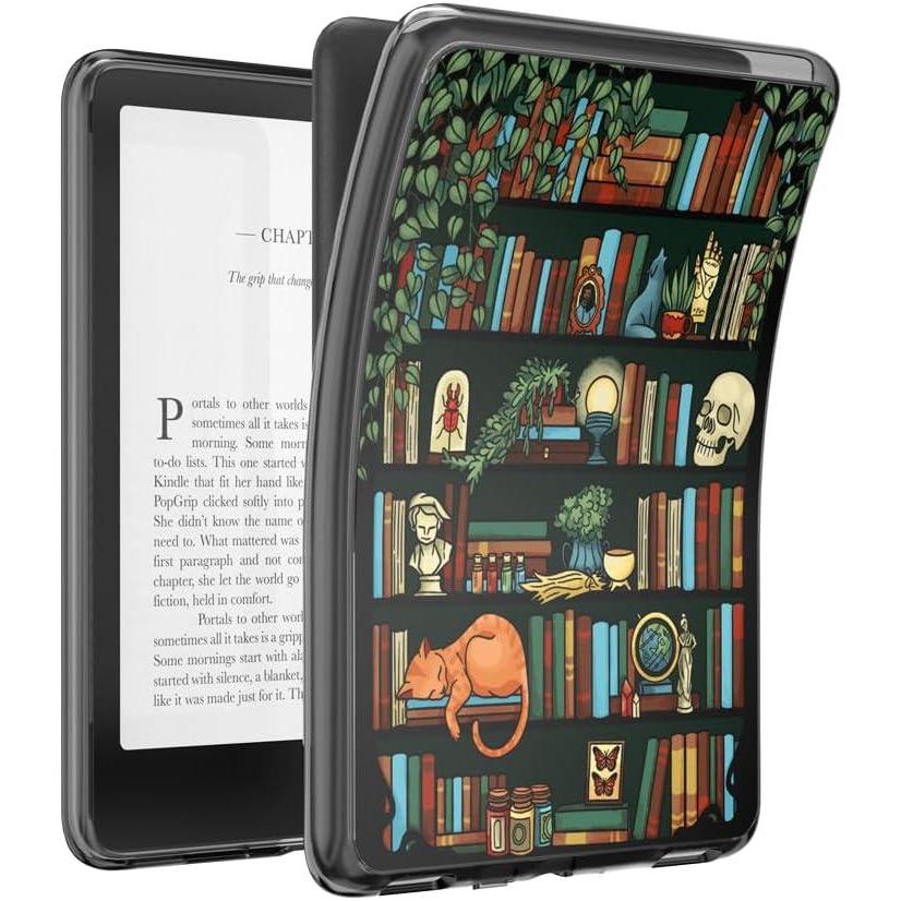 imagePopSockets Kindle Paperwhite Case 12th Gen 7 202425 Signature Edition ampamp Colorsoft  Slim Protective Cover with Builtin MagSafe Ring for MagSafe PopGrip EReader Accessory  Storied Shelves