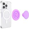 PopSockets Suck-Up™ Suction Grip & Stand, 3-in-1 MagSafe Phone Mount for iPhone, Strong Hold on Mirrors & Glass, Swappable Top, Portable & Reusable – Clear(Pink Clear)