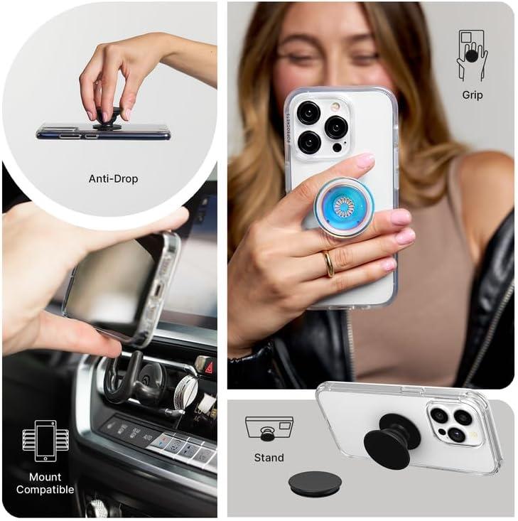 imagePopSockets Phone Grip for MagSafe with Kickstand Magnetic Stand Swappable Top Secure Hold for iPhone MagSafe Cases Phone ampamp Tablet Grip Enamel Heart of GoldPopOut Shroomie