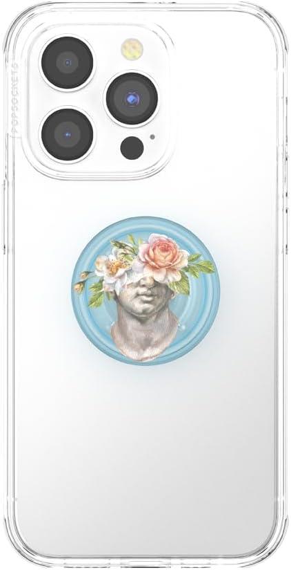 imagePopSockets Phone Grip for MagSafe with Kickstand Magnetic Stand Swappable Top Secure Hold for iPhone MagSafe Cases Phone ampamp Tablet Grip Cute PopSockets Enamel Coconut CrmeFloral Burst