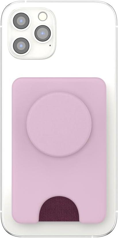imagePopSockets Phone Wallet with Expanding Grip and Adapter Ring for MagSafe Magnetic Phone Card Holder Wireless Charging Compatible Wallet Compatible with MagSafeSamsung Cute PopSockets LatteBlush Pink