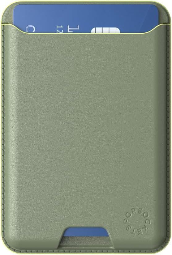 imagePopSockets Phone Wallet with Expanding Grip and Adapter Ring for MagSafe Phone Card Holder Wireless Charging Compatible Wallet Compatible with MagSafe OxbloodEucalyptus