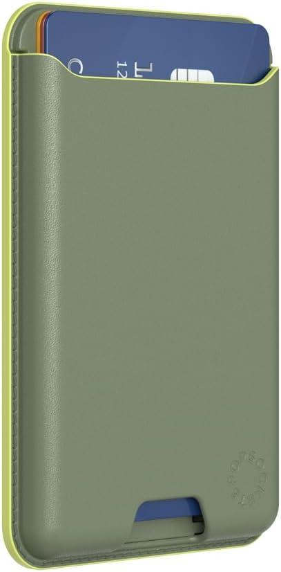 imagePopSockets Phone Wallet with Expanding Grip and Adapter Ring for MagSafe Phone Card Holder Wireless Charging Compatible Wallet Compatible with MagSafe OxbloodEucalyptus