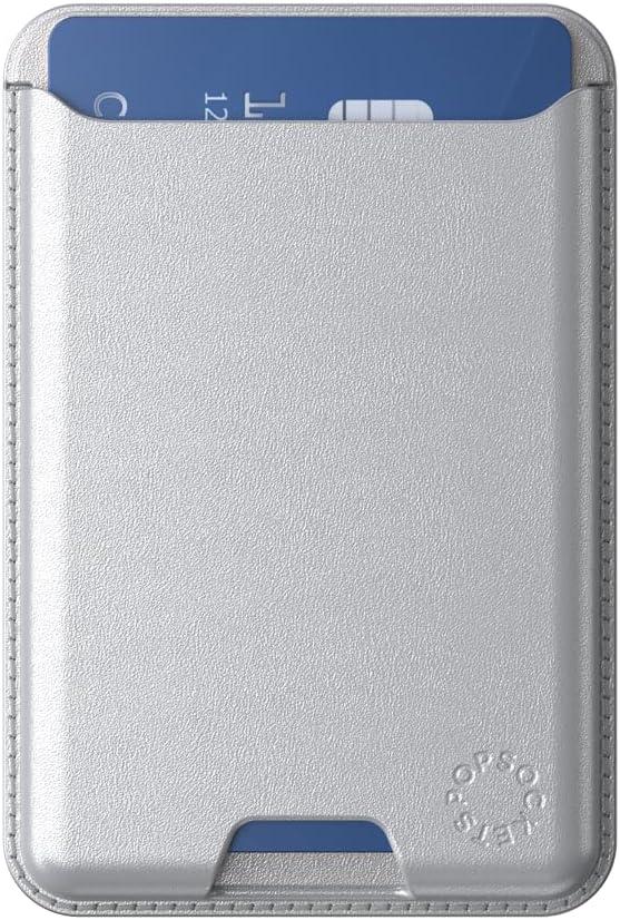 imagePopSockets Phone Wallet with Expanding Grip and Adapter Ring for MagSafe Phone Card Holder Wireless Charging Compatible Wallet Compatible with MagSafe OxbloodSilver