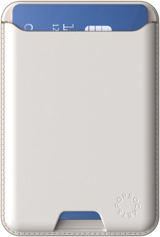 imagePopSockets Phone Wallet with Expanding Grip and Adapter Ring for MagSafe Phone Card Holder Wireless Charging Compatible Wallet Compatible with MagSafe OxbloodHorchata