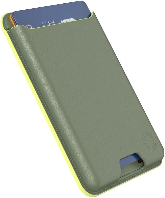 imagePopSockets Phone Wallet with Expanding Grip and Adapter Ring for MagSafe Phone Card Holder Wireless Charging Compatible Wallet Compatible with MagSafe OxbloodEucalyptus