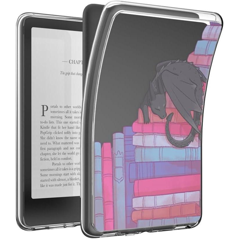 imagePopSockets Kindle Paperwhite Case 12th Gen 7 202425 Signature Edition ampamp Colorsoft  Slim Protective Cover with Builtin MagSafe Ring for MagSafe PopGrip EReader Accessory  Curled Up