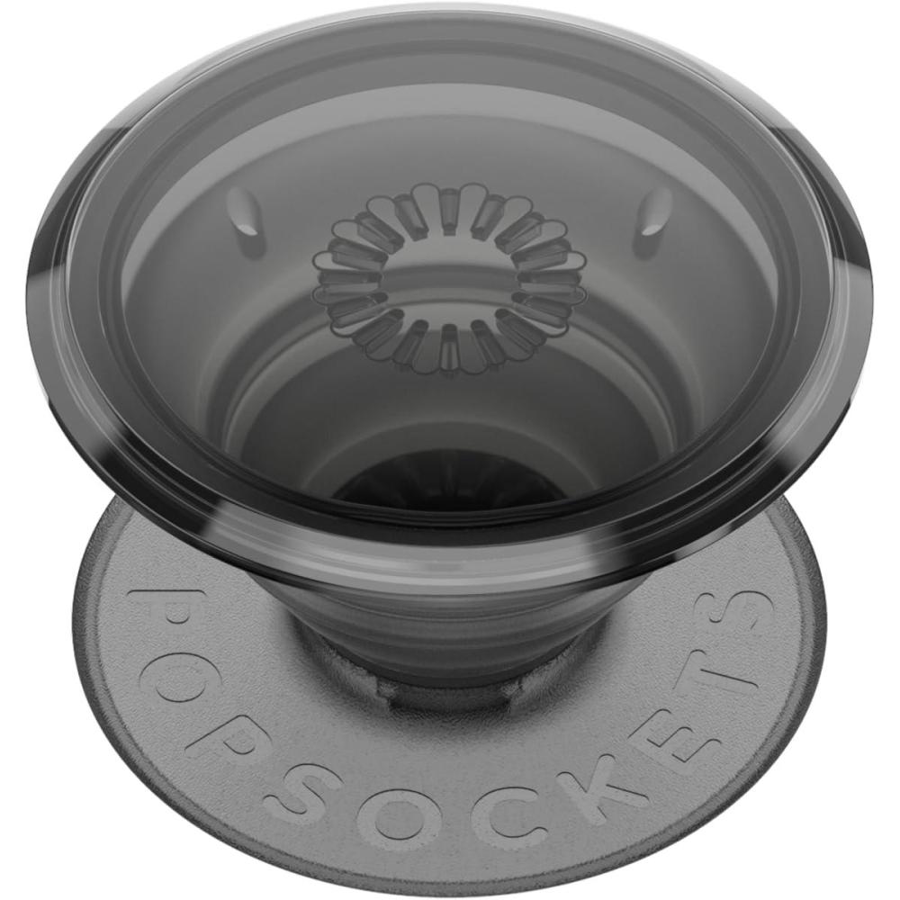 imagePopSockets Phone Grip for MagSafe with Kickstand Magnetic Stand Swappable Top Secure Hold for iPhone MagSafe Cases Phone ampamp Tablet Grip ClearBlack Smoke