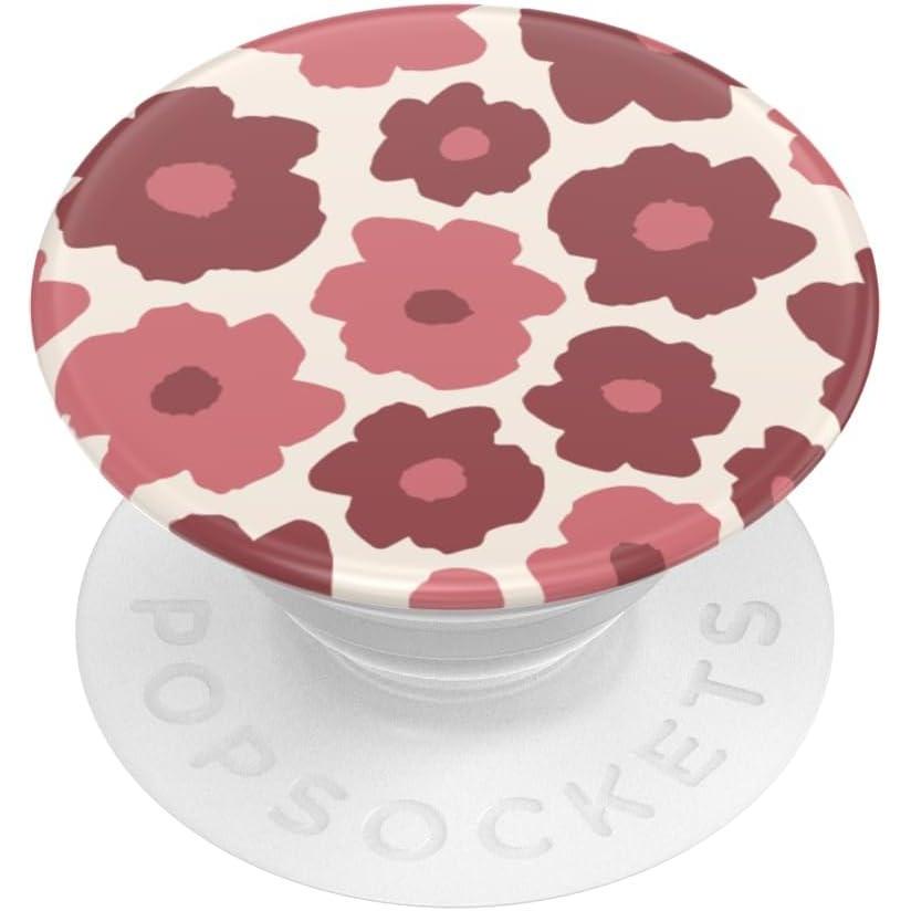 imagePopSockets Phone Grip for MagSafe with Kickstand Magnetic Stand Swappable Top Secure Hold for iPhone MagSafe Cases Phone ampamp Tablet Grip Cute PopSockets  Enamel Ginkgo OxbloodMauve Floral
