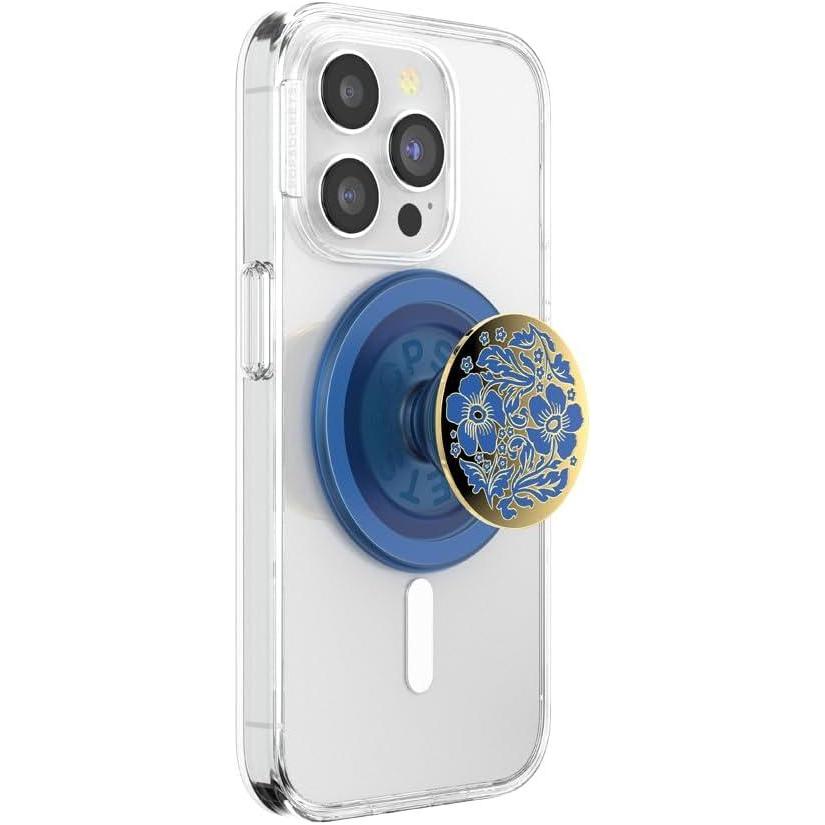 imagePopSockets Phone Grip for MagSafe with Kickstand Magnetic Stand Swappable Top Secure Hold for iPhone MagSafe Cases Phone ampamp Tablet Grip Cute PopSockets  Enamel Ginkgo OxbloodLace Vermeer