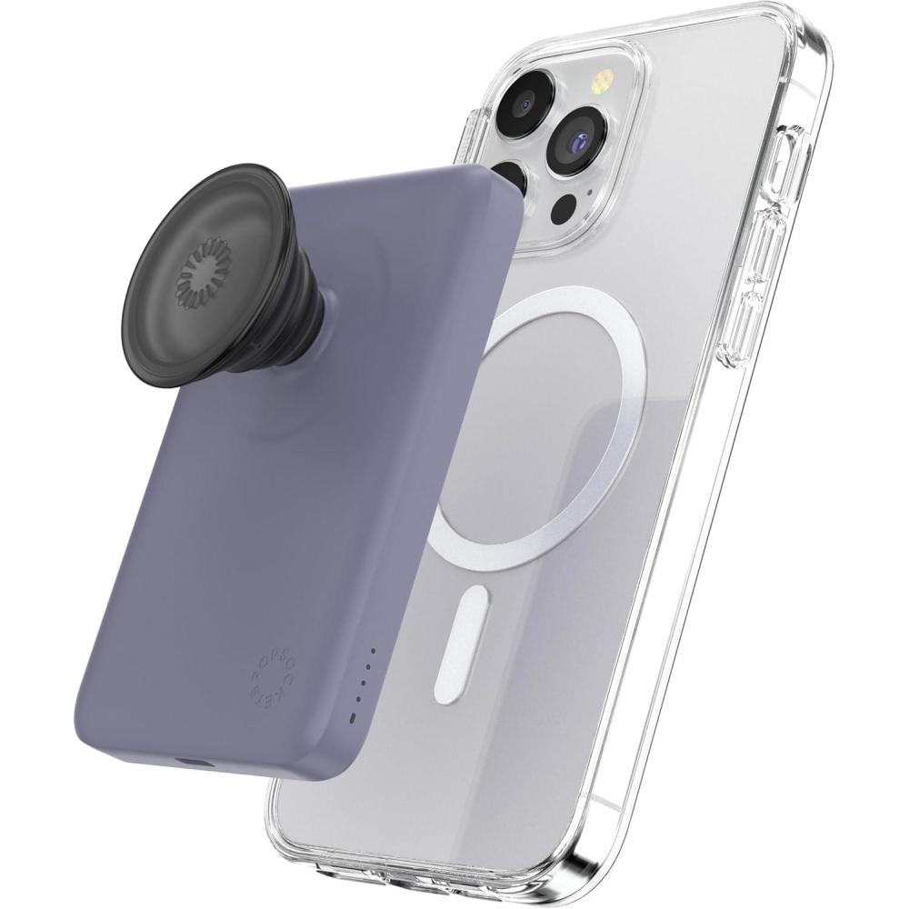 imagePopSockets PowerPack for MagSafe Portable Phone Charger Magnetic Wireless Portable Charger 5000mAh EucalyptusDusk