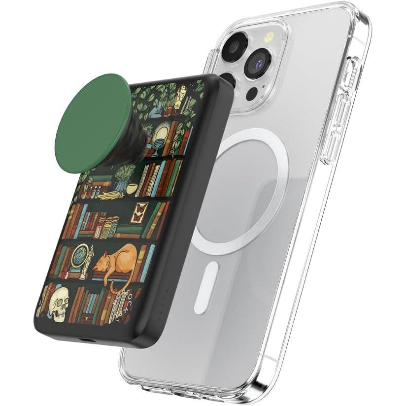 imagePopSockets PowerPack for MagSafe Portable Phone Charger Magnetic Wireless Portable Charger 5000mAh EucalyptusStoried Shelves