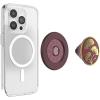 PopSockets Phone Grip for MagSafe with Kickstand, Magnetic Stand, Swappable Top, Secure Hold for iPhone MagSafe Cases, Phone & Tablet Grip, Cute PopSockets – Enamel Ginkgo Oxblood(Oxblood)