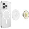 PopSockets Phone Grip for MagSafe with Kickstand, Magnetic Stand, Swappable Top, Secure Hold for iPhone MagSafe Cases, Phone & Tablet Grip, Cute PopSockets – Enamel Coconut Crème(Enamel Raviolo)
