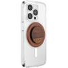 PopSockets Phone Grip for MagSafe with Kickstand, Magnetic Stand, Swappable Top, Secure Hold for iPhone MagSafe Cases, Phone & Tablet Grip, Cute PopSockets – Enamel Coconut Crème(Olive Wood)