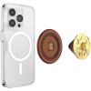 PopSockets Phone Grip for MagSafe with Kickstand, Magnetic Stand, Swappable Top, Secure Hold for iPhone MagSafe Cases, Phone & Tablet Grip, Cute PopSockets – Enamel Stamped(Sun Jewel Amber)