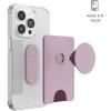 PopSockets Phone Wallet with Expanding Grip and Adapter Ring for MagSafe, Magnetic Phone Card Holder, Wireless Charging Compatible, Wallet Compatible with MagSafe/Samsung, Cute PopSockets – Latte(Blush Pink)