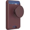 PopSockets Phone Wallet with Expanding Grip and Adapter Ring for MagSafe, Phone Card Holder, Wireless Charging Compatible, Wallet Compatible with MagSafe – Oxblood(Oxblood)