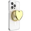 PopSockets Phone Grip for MagSafe with Kickstand, Magnetic Stand, Swappable Top, Secure Hold for iPhone MagSafe Cases, Phone & Tablet Grip – Enamel Heart of Gold(Heart of Gold)