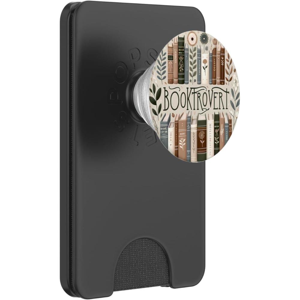 imageBook Lover Reading Flower Floral Cute Reader Booktrovert PopSockets Adhesive PopGripMagnetic PopWallet