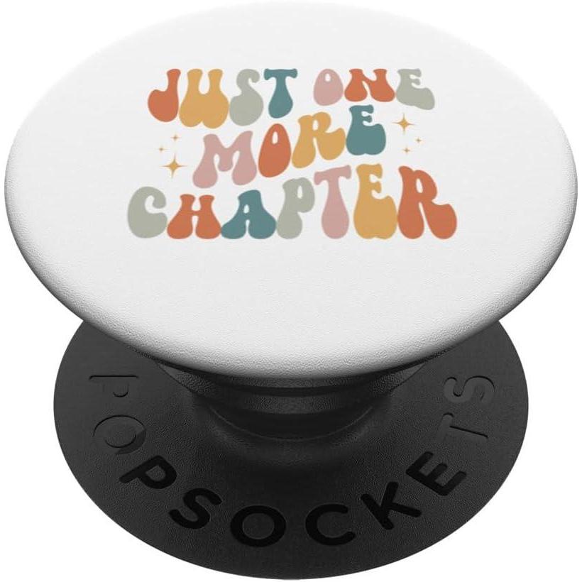 imageJust One More Chapter vintage lover book reader PopSockets Adhesive PopGripAdhesive PopGrip