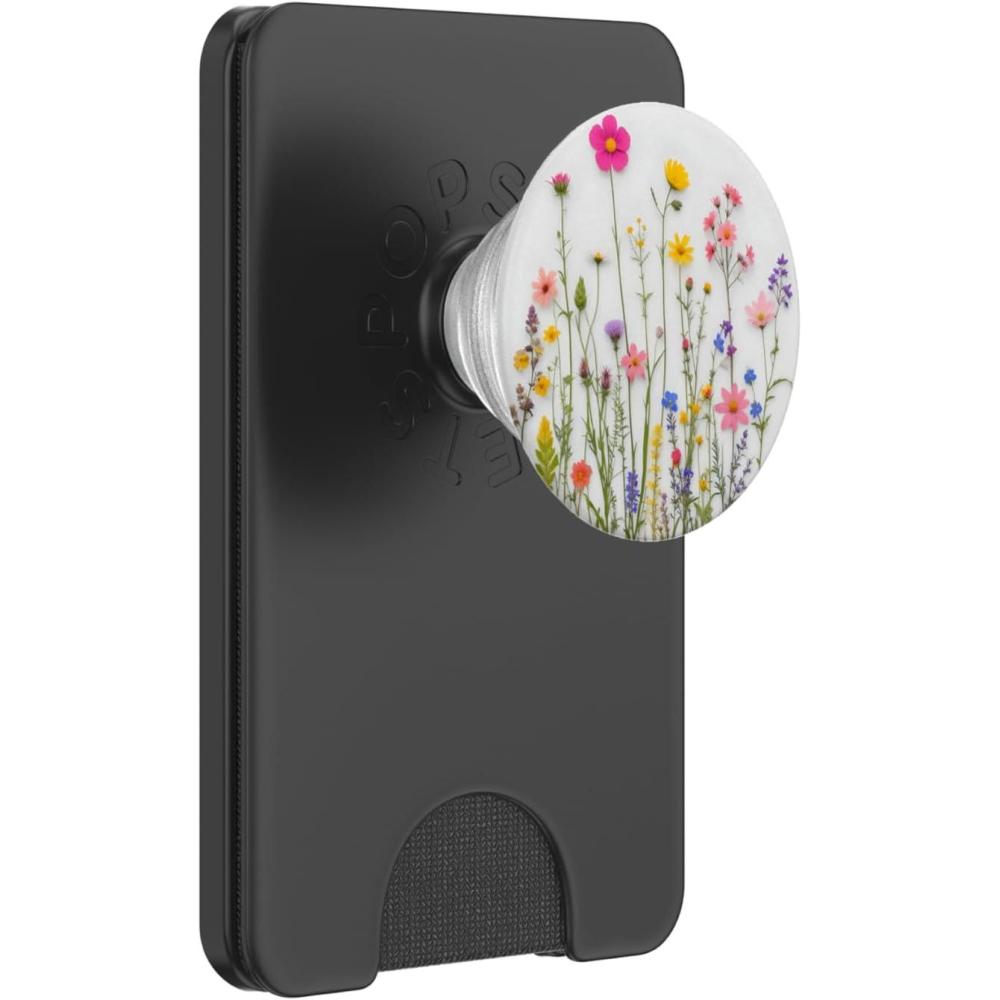 imageMixed Flower Bouquet Floral Pattern PopSockets PopGrip for MagSafeMagnetic PopWallet