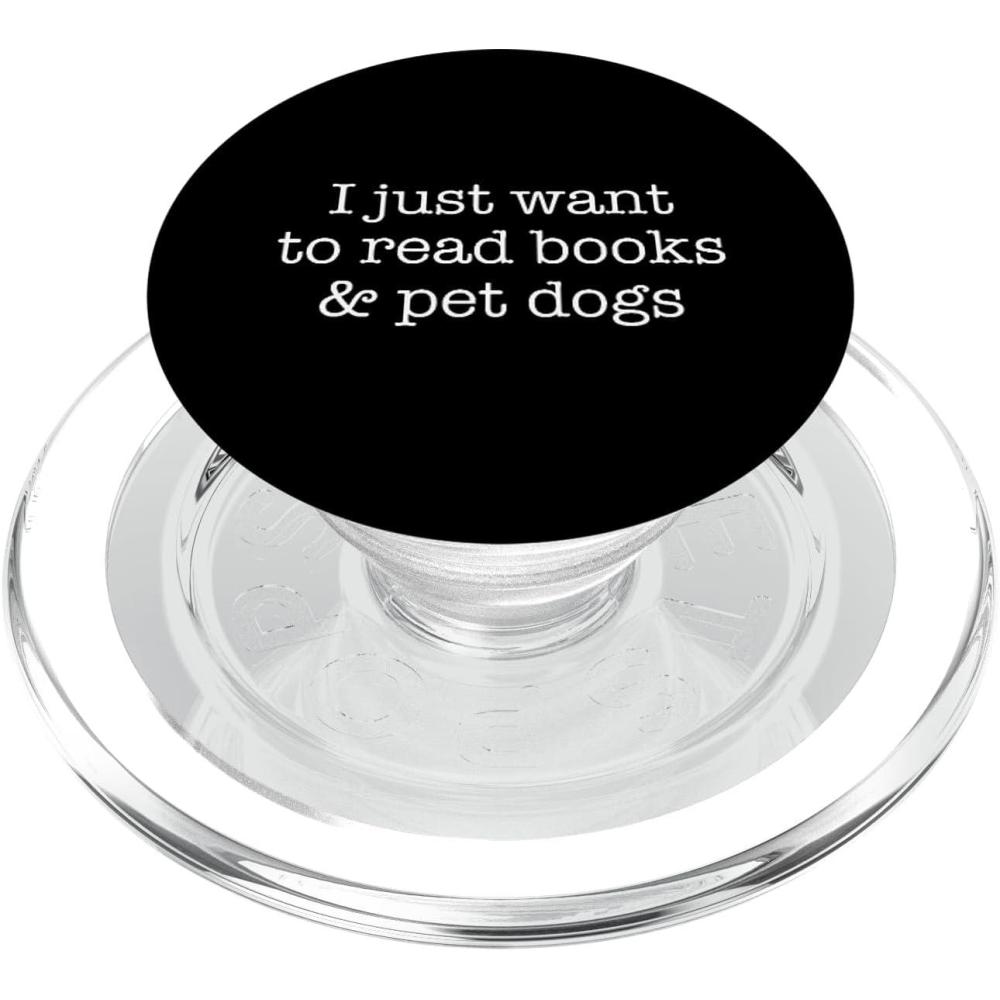imagePet Animal Lover Gift Bookworm Dog Books Reading PopSockets PopGrip Swappable Grip for Phones ampamp Tablets PopSockets Adhesive PopGripMagnetic PopGrip