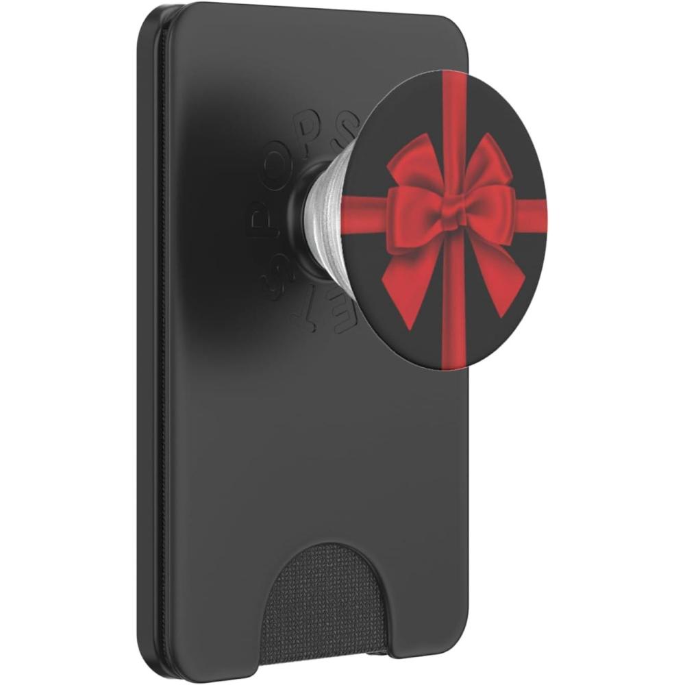 imagePopSockets Holiday Phone Grip ampamp Stand  Red Bow PopSockets PopGrip for MagSafeMagnetic PopWallet