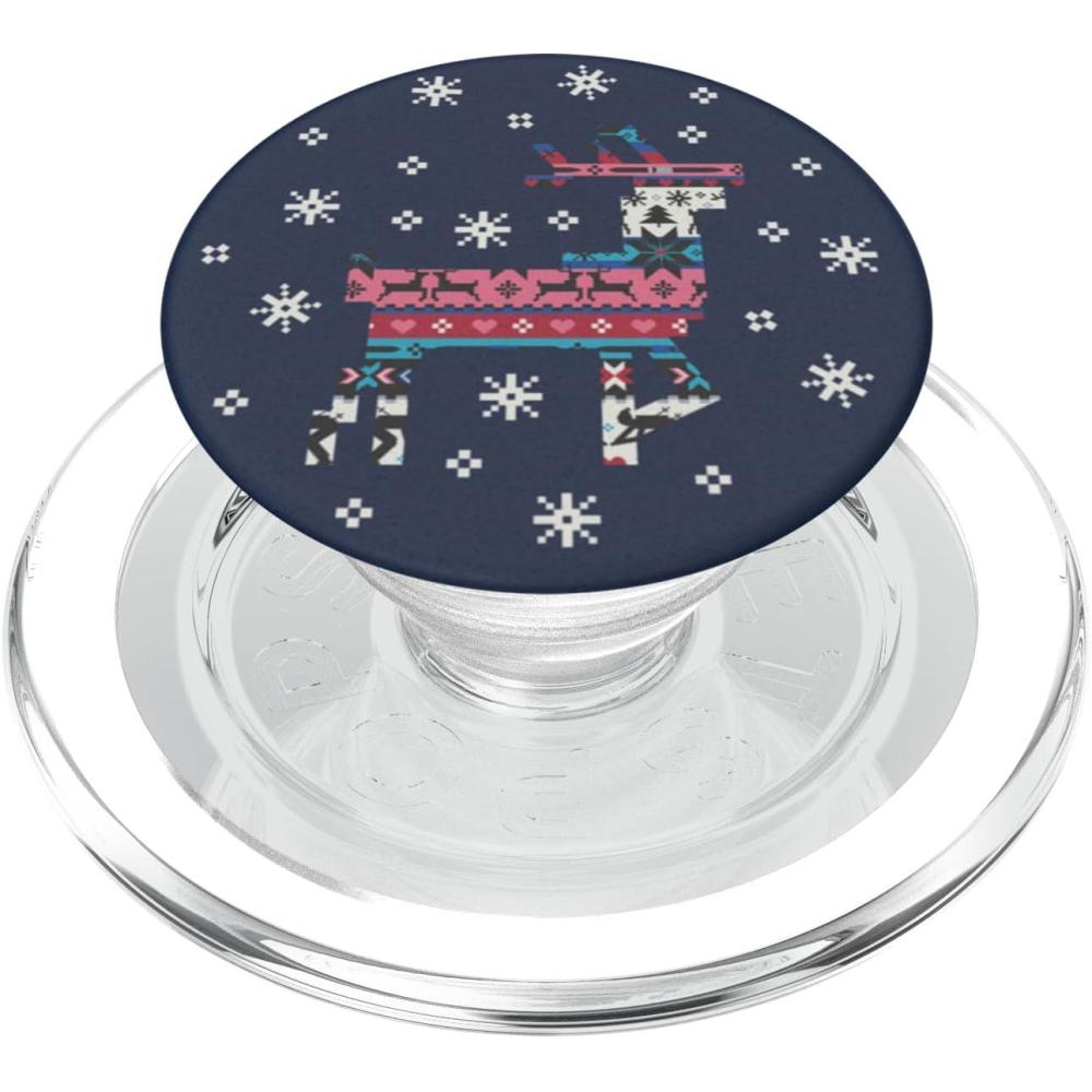 imagePopSockets Holiday Phone Grip ampamp Stand Holiday Reindeer PopSockets PopGrip for MagSafeMagnetic PopGrip