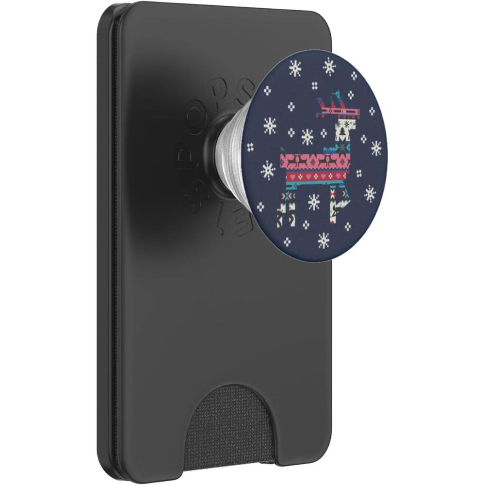 imagePopSockets Holiday Phone Grip ampamp Stand Holiday Reindeer PopSockets PopGrip for MagSafeMagnetic PopWallet