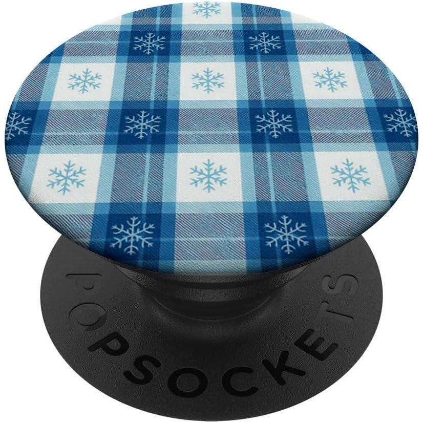 imagePopSockets Holiday Phone Grip ampamp Stand Holiday  Snow Plaid PopSockets PopGrip for MagSafeAdhesive PopGrip