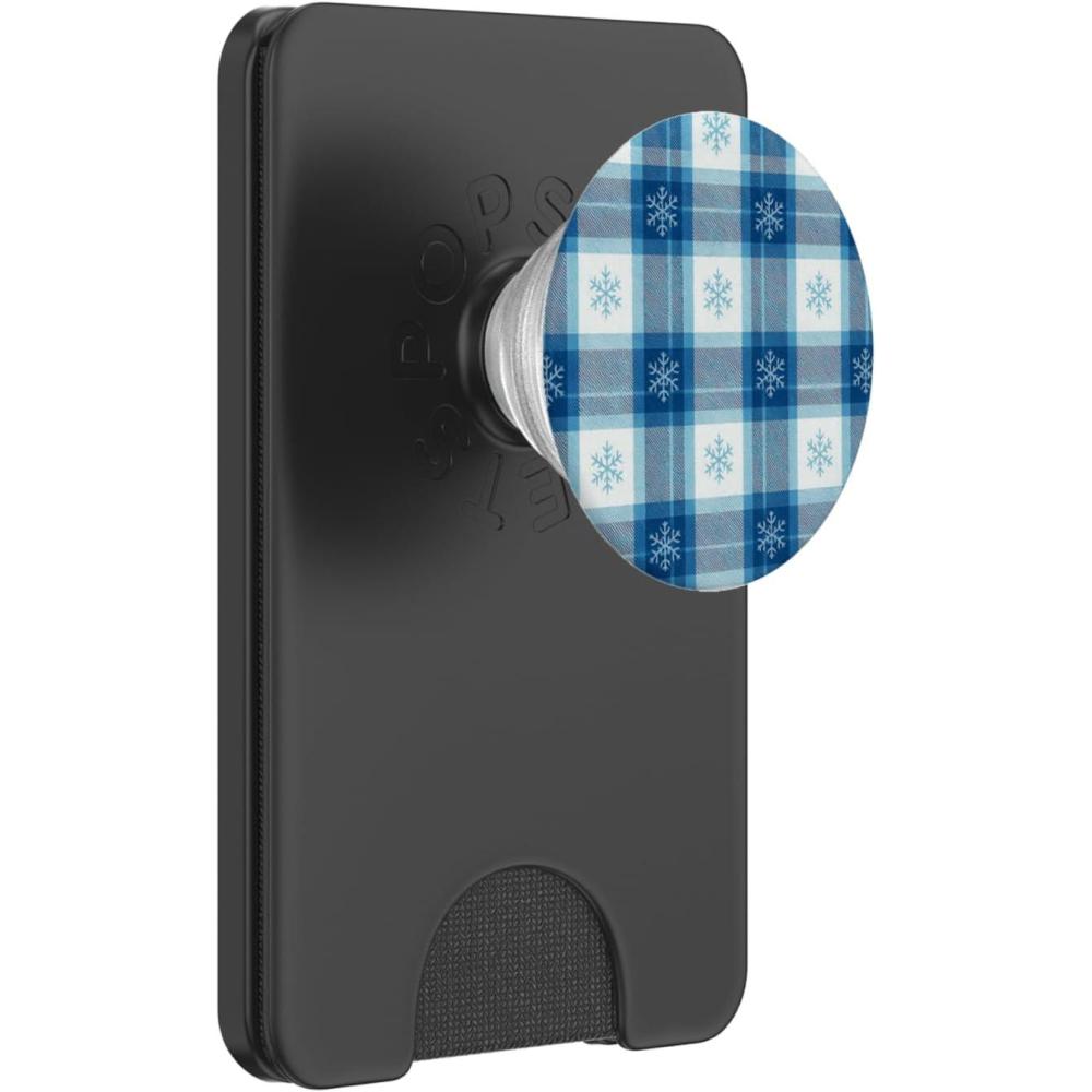 imagePopSockets Holiday Phone Grip ampamp Stand Holiday  Snow Plaid PopSockets PopGrip for MagSafeMagnetic PopWallet