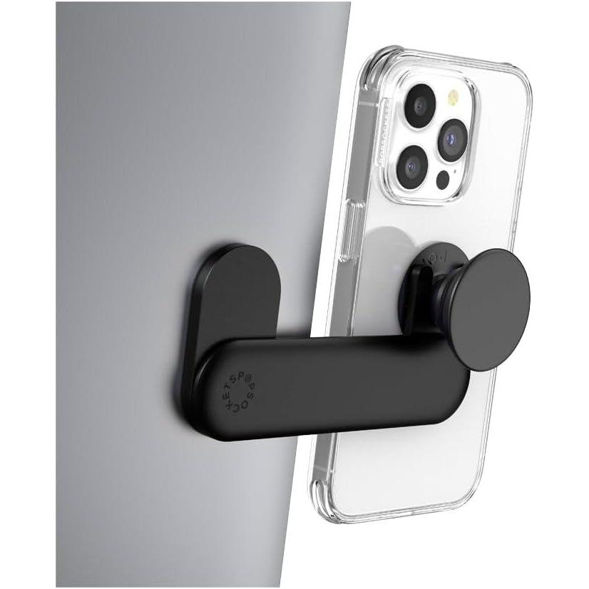 imagePopSockets Laptop Mount for Phone Grip Phone Mount Device Holder for Laptop  BlackBlack