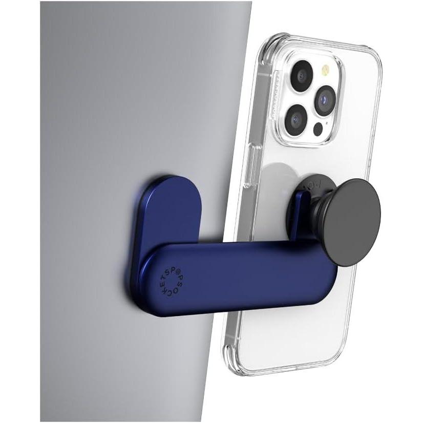 imagePopSockets Laptop Mount for Phone Grip Phone Mount Device Holder for Laptop  BlackNavy