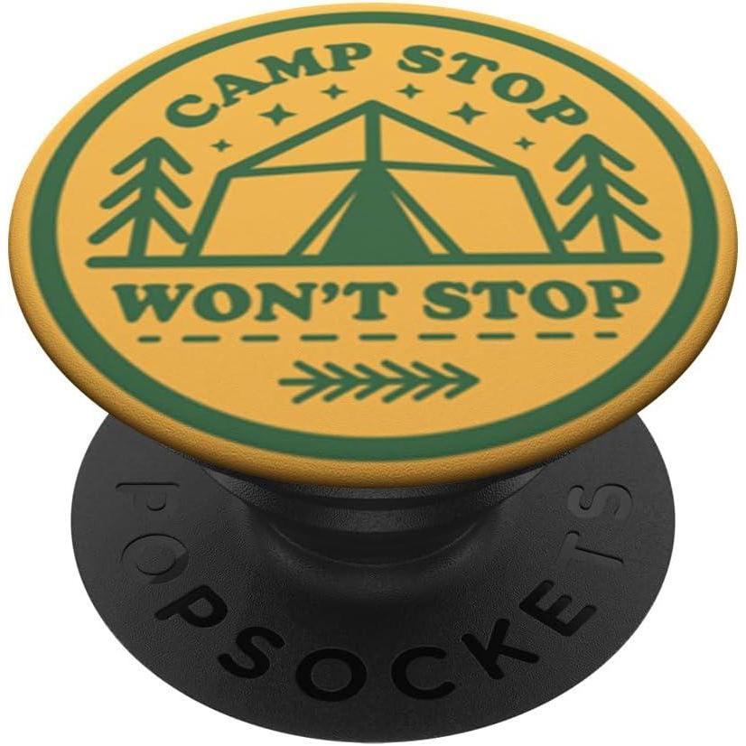 imagePopSockets Phone Grip  Funny PopSocket  Camp Stop PopSockets PopGrip for MagSafeAdhesive PopGrip