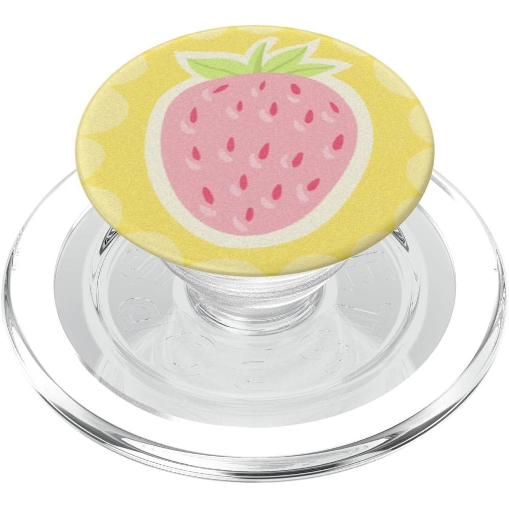 imagePopSockets Phone Grip Fruit  Strawberry Lemonade PopSockets PopGrip for MagSafeMagnetic PopGrip