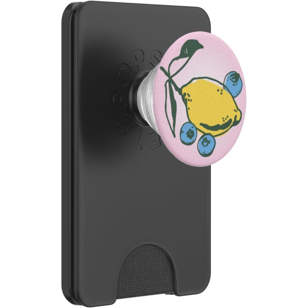imagePopSockets Phone Grip Fruit Design Zesty and Blue PopSockets PopGrip for MagSafeMagnetic PopWallet