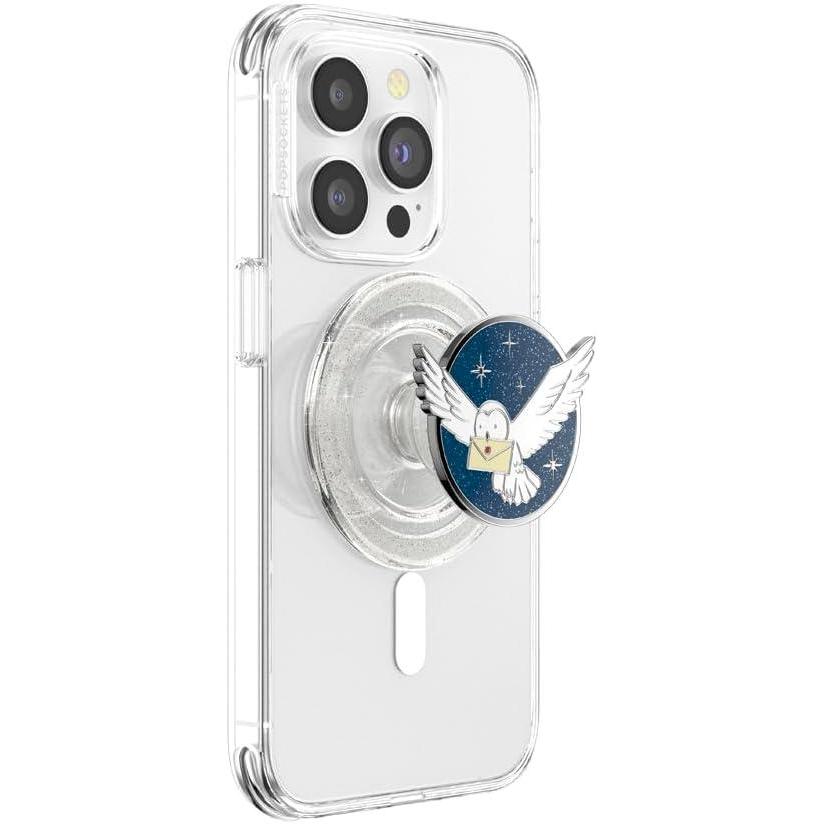 imagePopSockets Phone Grip for MagSafe Secure Magnetic Phone Grip ampamp Stand HandsFree Kickstand Wireless Charging Compatible Harry Potter  Enamel Deathly HallowsEnamel Hedwig