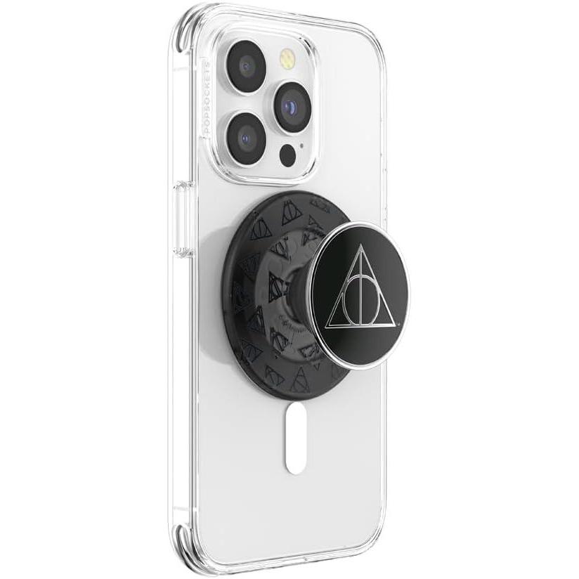 imagePopSockets Phone Grip for MagSafe Secure Magnetic Phone Grip ampamp Stand HandsFree Kickstand Wireless Charging Compatible Harry Potter Enamel Deathly HallowsHallows MagSafe