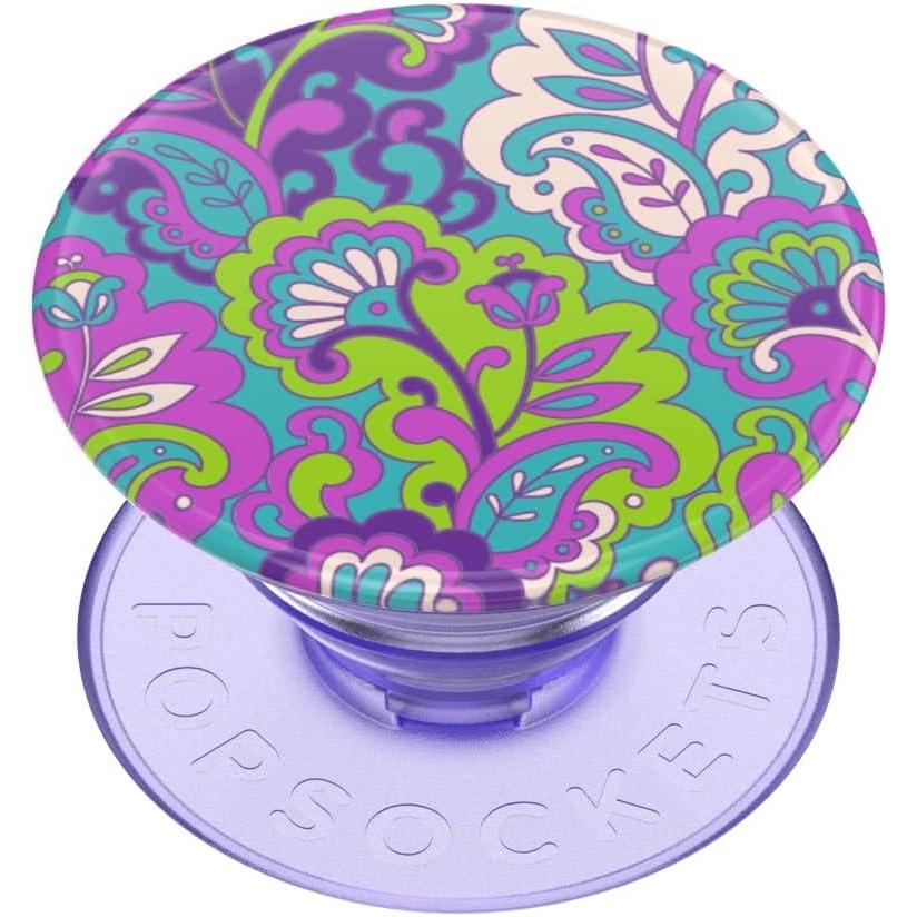 imagePopSockets Phone Grip for MagSafe with Kickstand Magnetic Stand Swappable Top Secure Hold for iPhone MagSafe Cases Phone ampamp Tablet Grip  Aluminum TopoPurple Kamp