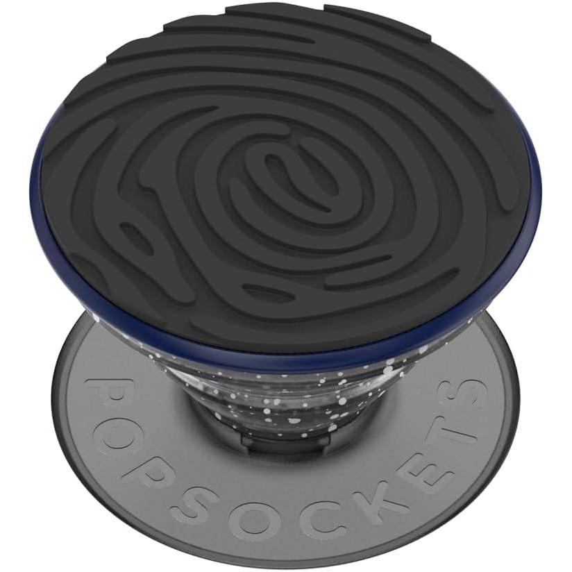 imagePopSockets Phone Grip for MagSafe with Kickstand Magnetic Stand Swappable Top Secure Hold for iPhone MagSafe Cases Phone ampamp Tablet Grip  Aluminum TopoImprint Black