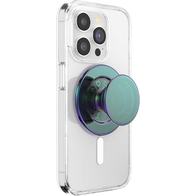 imagePopSockets Phone Grip for MagSafe with Kickstand Magnetic Stand Swappable Top Secure Hold for iPhone MagSafe Cases Phone ampamp Tablet Grip  Clay SpeckleNightshade
