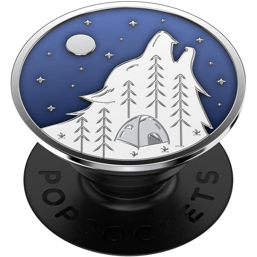 imagePopSockets Phone Grip for MagSafe with Kickstand Magnetic Stand Swappable Top Secure Hold for iPhone MagSafe Cases Phone ampamp Tablet Grip  Enamel Water LilyHowl