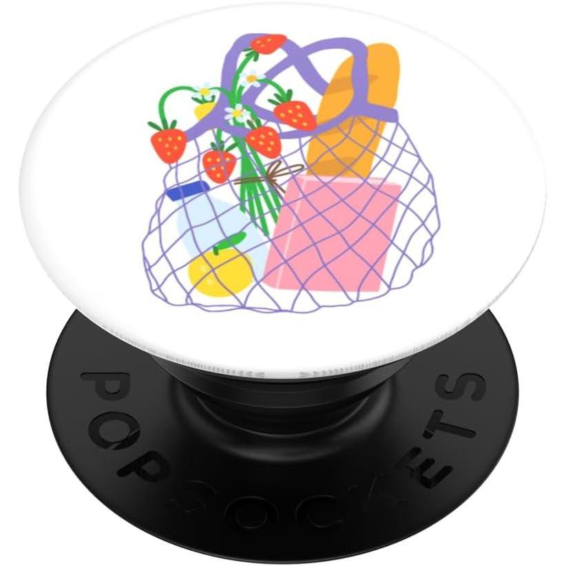 imagePopSockets Phone Grip for MagSafe with Kickstand Magnetic Stand Swappable Top Secure Hold for iPhone MagSafe Cases Phone ampamp Tablet Grip Fluted FatigueFarmers Market