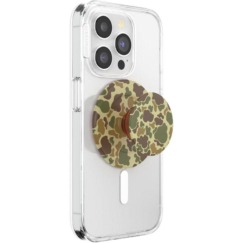 imagePopSockets Phone Grip for MagSafe with Kickstand Magnetic Stand Swappable Top Secure Hold for iPhone MagSafe Cases Phone ampamp Tablet Grip  Fluted FatigueBruce