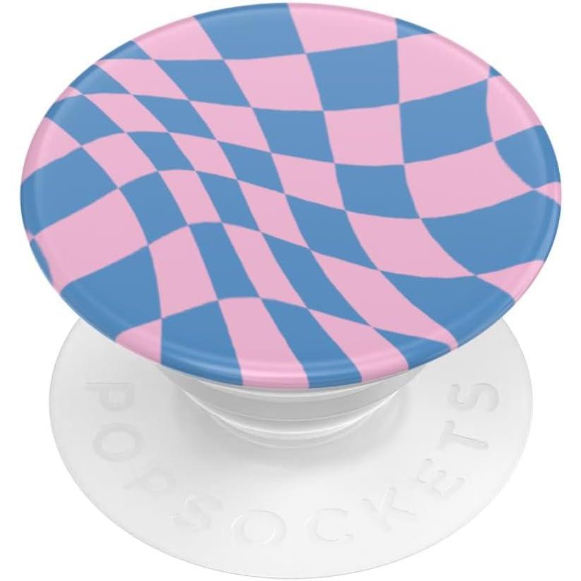 imagePopSockets Phone Grip for MagSafe with Kickstand Magnetic Stand Swappable Top Secure Hold for iPhone MagSafe Cases Phone ampamp Tablet Grip  Fluted FatigueWavy Checker