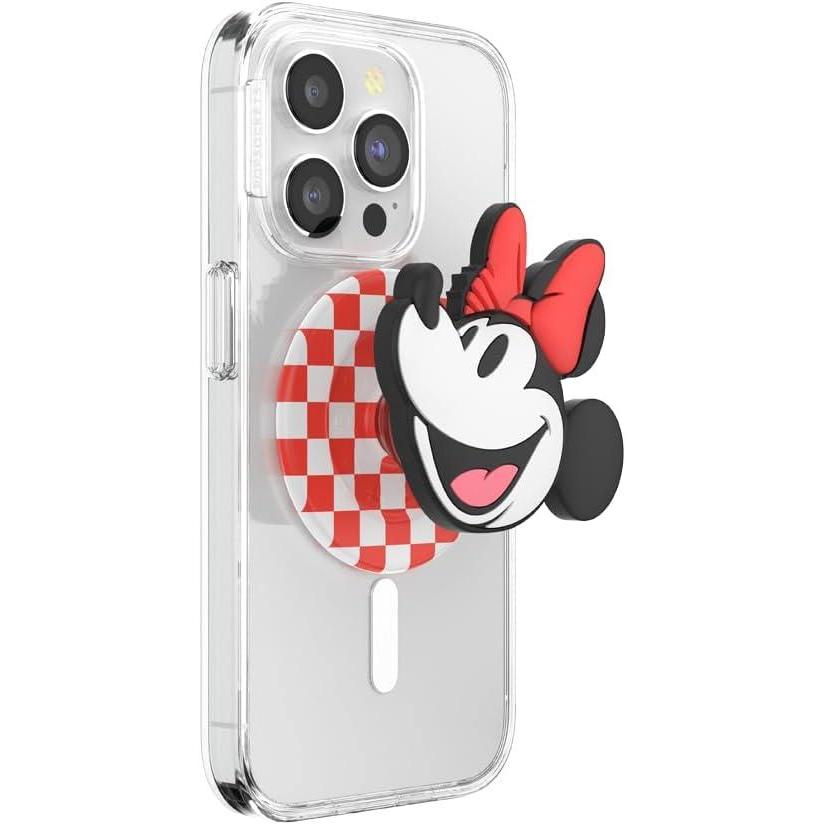 imagePopSockets Phone Grip for MagSafe with Kickstand Magnetic Stand Swappable Top Secure Hold for iPhone MagSafe Cases Phone ampamp Tablet Grip Disney Enamel Poison AppleClassic Minnie