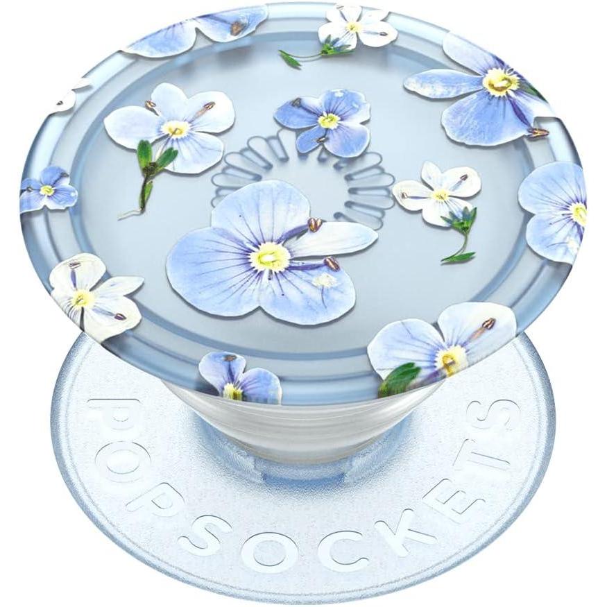 imagePopSockets Phone Grip with Expanding KickstandAdhesive Translucent Blue Fields