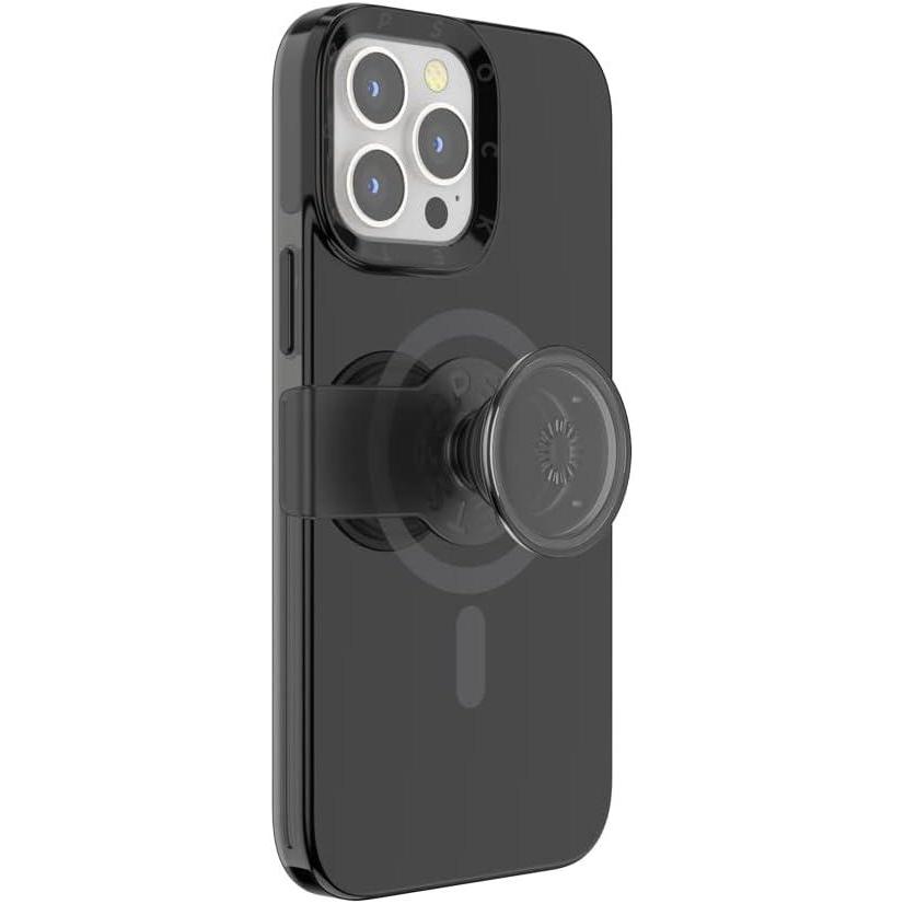 imagePopSockets iPhone 13 Pro Max Case with Phone Grip and Slide Wireless Charging Compatible BlackBlack